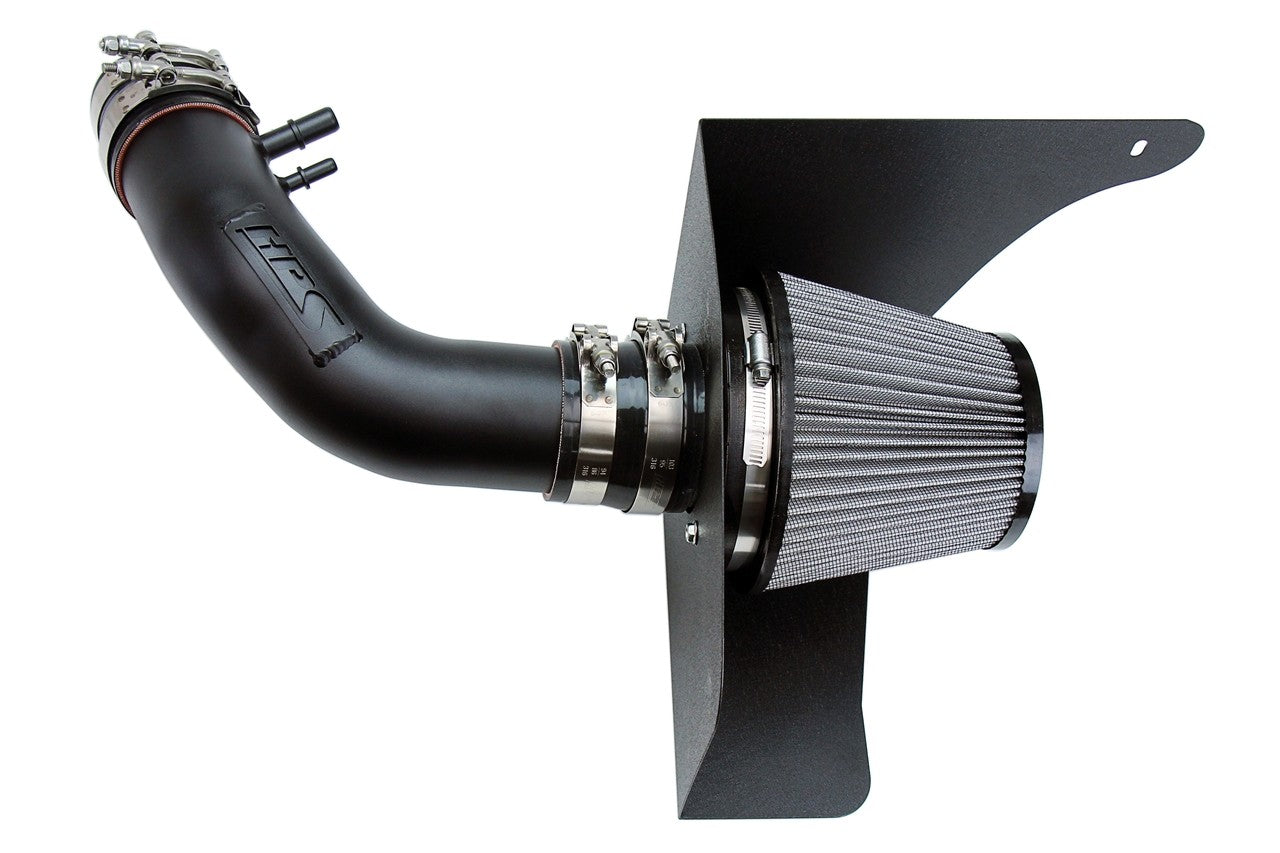 HPS Performance Black Cold Air Intake Kit for 15-17 Ford Mustang 3.7L V6-Air Intake Systems-BuildFastCar-827-638WB