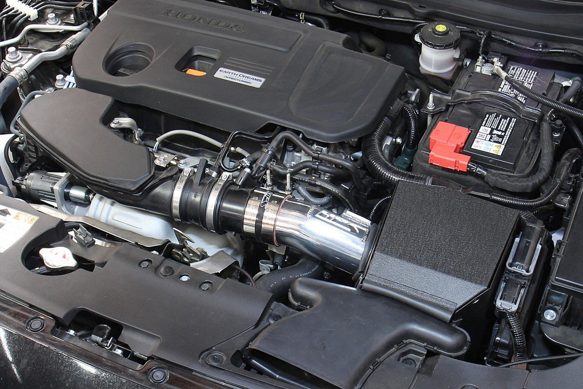HPS 827-656P Polish Aluminum Shortram Air Intake w/Heat Shield For 18+ Honda Accord 2.0L Turbo