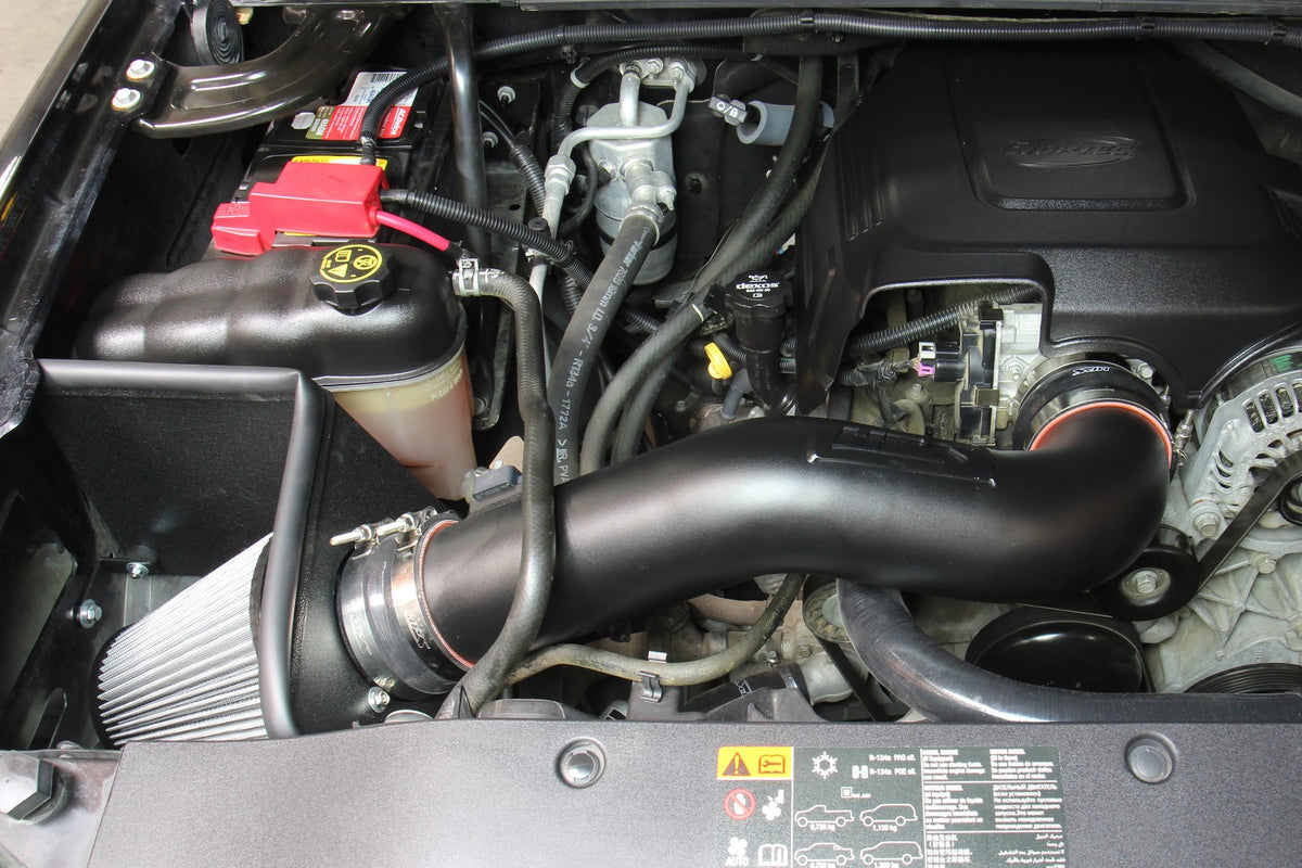 HPS Performance Black Shortram Air Intake Kit for 2009-2014 Cadillac Escalade 6.2L V8-Air Intake Systems-BuildFastCar