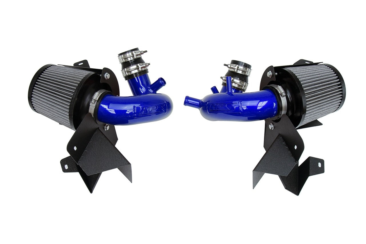 HPS Performance Blue Cold Air Intake Kit for 18-19 Kia Stinger 3.3L V6 Twin Turbo-Air Intake Systems-BuildFastCar-827-672BL-1