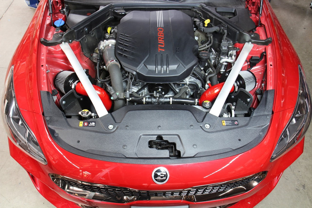 HPS Performance Blue Cold Air Intake Kit for 18-19 Kia Stinger 3.3L V6 Twin Turbo-Air Intake Systems-BuildFastCar-827-672BL-1