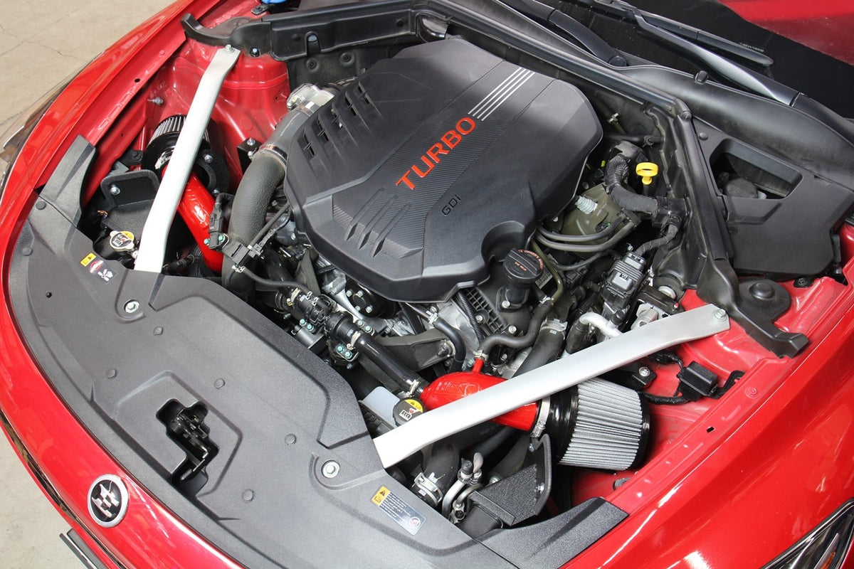 HPS Performance Blue Cold Air Intake Kit for 18-19 Kia Stinger 3.3L V6 Twin Turbo-Air Intake Systems-BuildFastCar-827-672BL-1