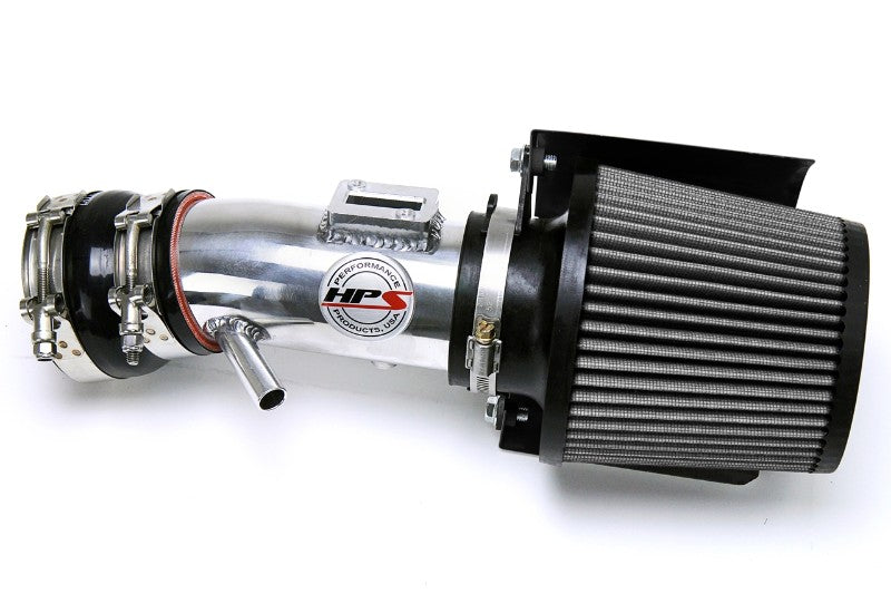 HPS Polish Shortram Air Intake+Heatshield with Filter For 15-18 Nissan Murano-Air Intake Systems-BuildFastCar-827-680P-1