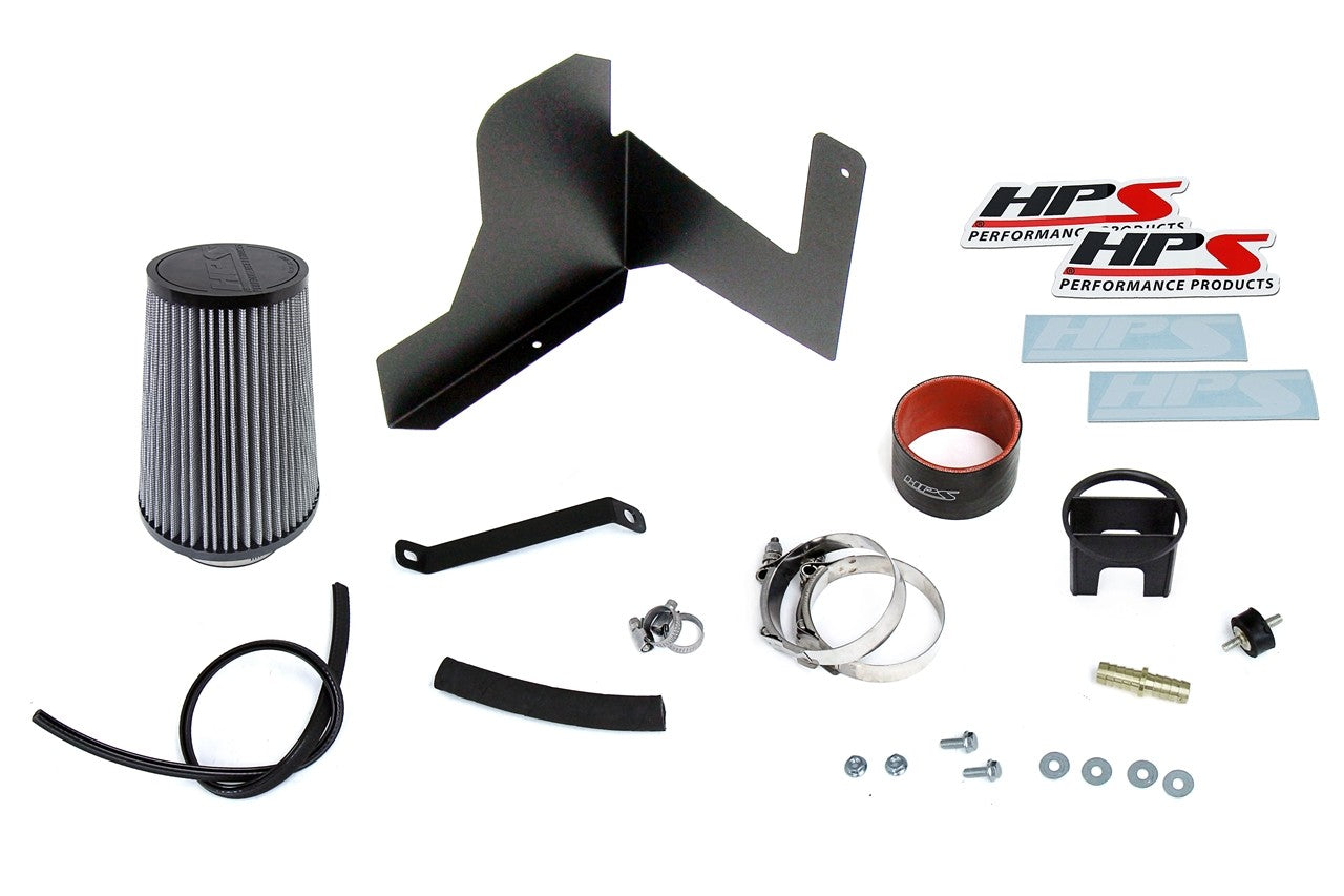 HPS Black Shortram Air Intake Kit w/Heat Shield For Subaru 17-24 Impreza / 18-24 Crosstrek 2.0L Non Turbo (GK GT GU)
