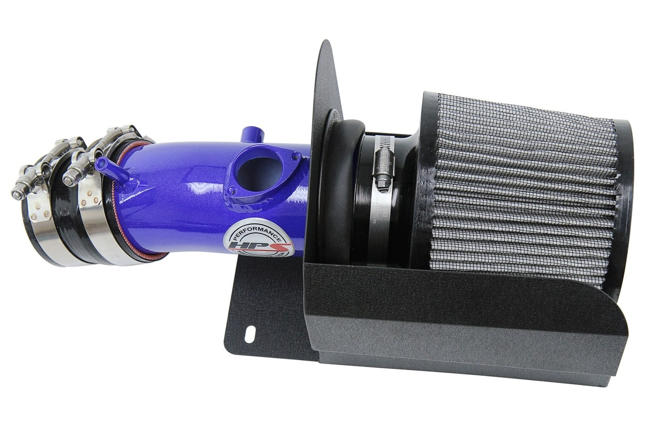 HPS Cold Air Intake Kit 13-18 Mazda Mazda3 2.0L Skyactiv Blue Short Cool Ram Heat Shield 827-686BL