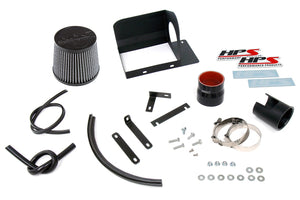 HPS Cold Air Intake Kit 13-18 Mazda Mazda3 2.0L Skyactiv Black Short Cool Ram Heat Shield 827-686WB