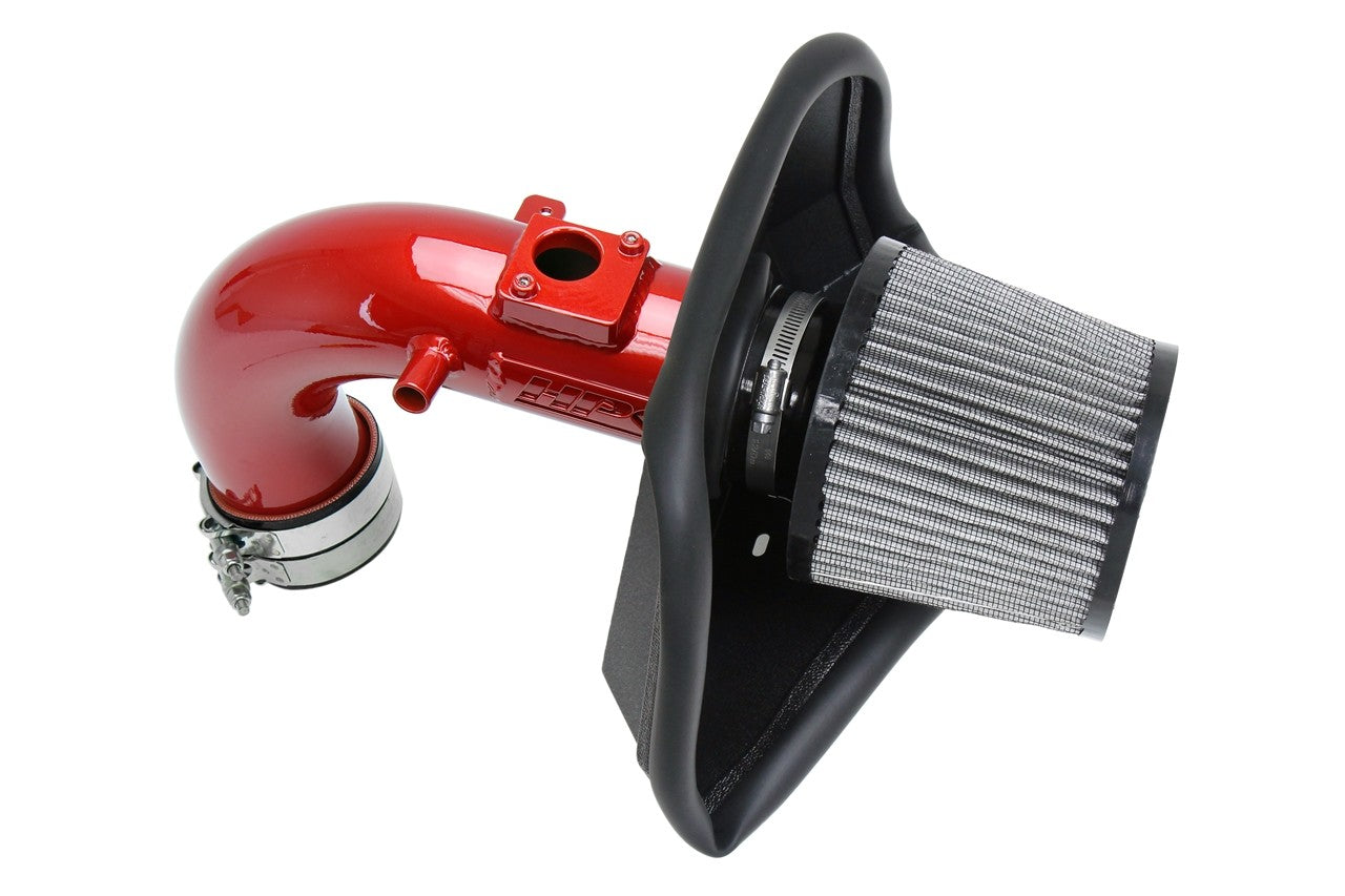HPS Shortram Air Intake Kit 2011-2016 Scion tC 2.5L, Includes Heat Shield, Red