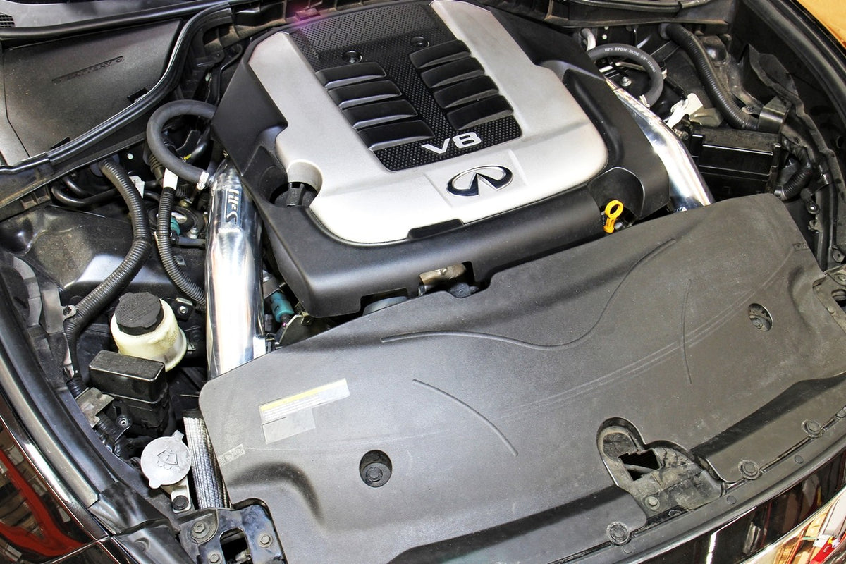 HPS Polish Shortram Air Intake Heat Shield Kit For Infiniti 11-13 M56 14-19 Q70 5.6L V8 Y51