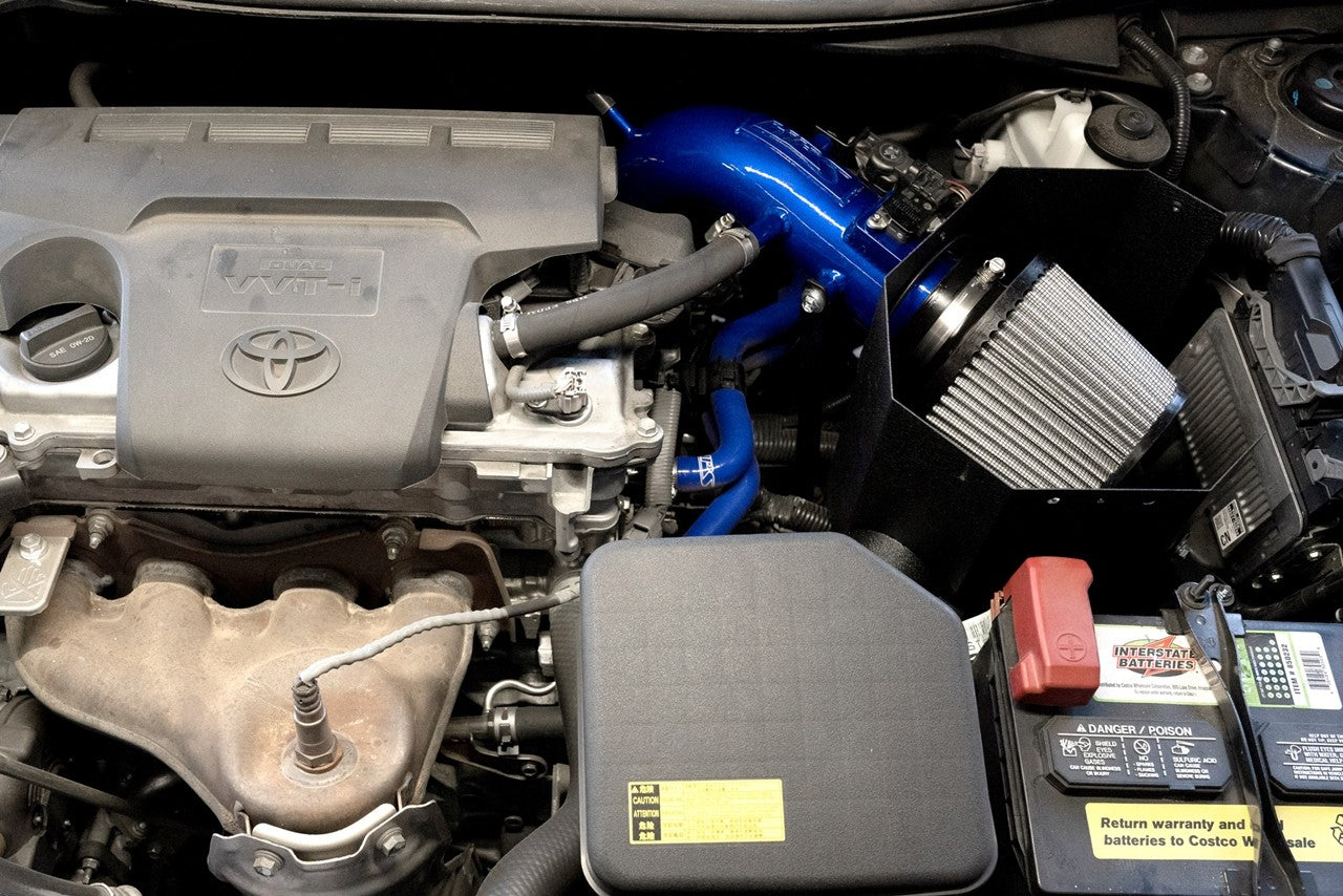 HPS Blue Shortram Air Intake with Heat Shield For 12-17 Toyota Camry XV50