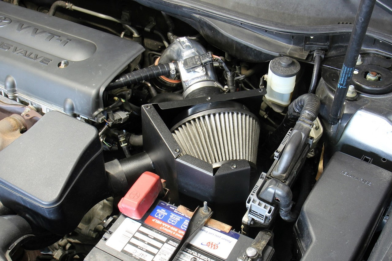 HPS Polish Shortram Air Intake Kit w/Heat Shield For 07-09 Toyota Camry 2.4 XV40
