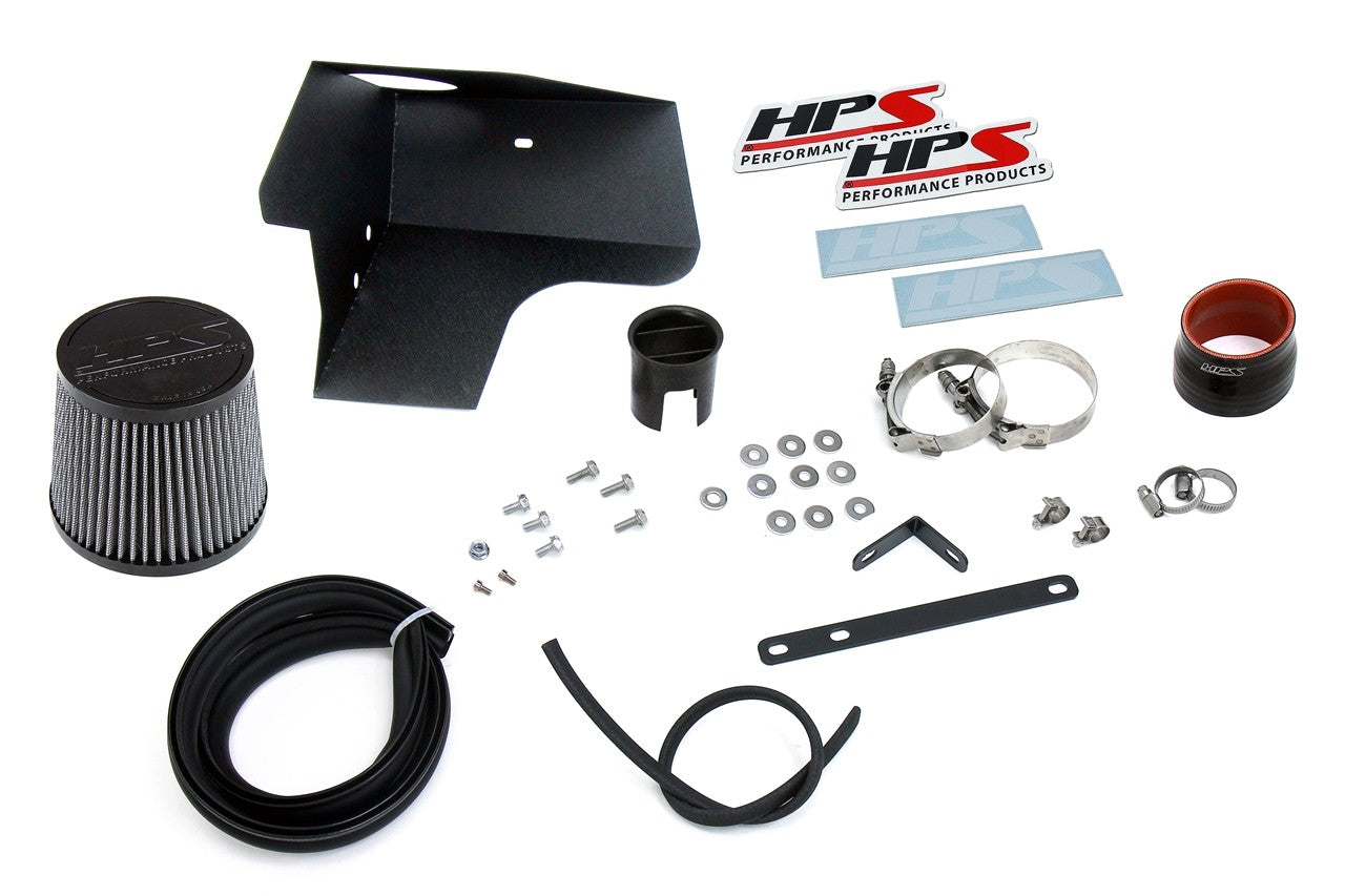 HPS Polish Shortram Air Intake with Heat Shield For 06-11 Honda Civic 1.8L FA FG