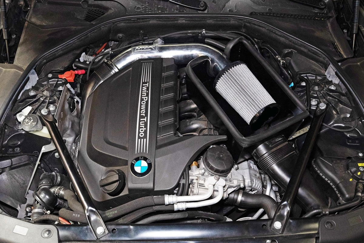 HPS Polish Shortram Air Intake Heat Shield Kit For 12-19 BMW 640i Gran Coupe Turismo 3.0L N55 Turbo F06/F12/F13