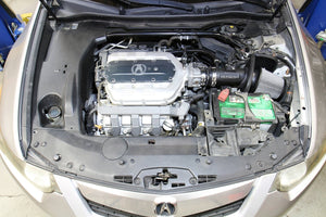 HPS Red 3" Pipe Shortram Air Intake w/Heatshield For 10-14 Acura TSX 3.5L V6 CU4
