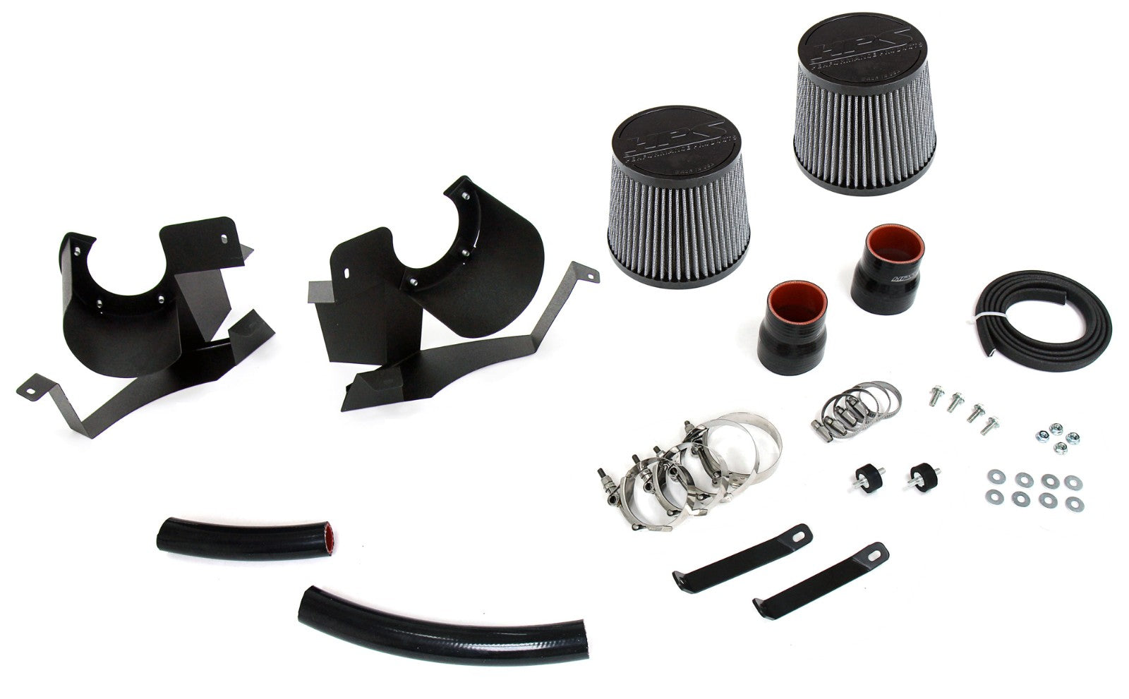 HPS Red Shortram Air Intake Kit w/Heat Shield For 19+ Genesis G70 3.3L V6 Twin Turbo (IK)