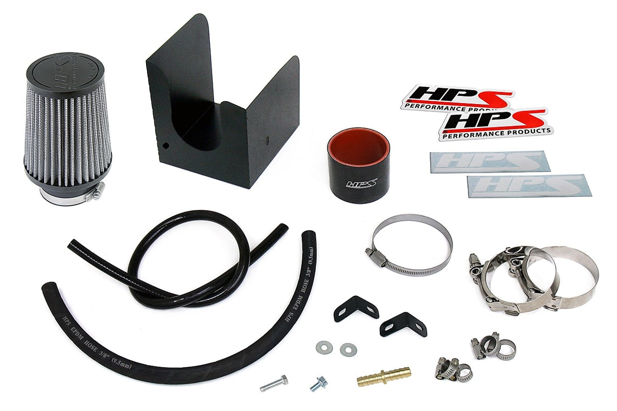 HPS Polish Shortram Air Intake Heat Shield Kit For 15-20 Honda Fit 1.5L