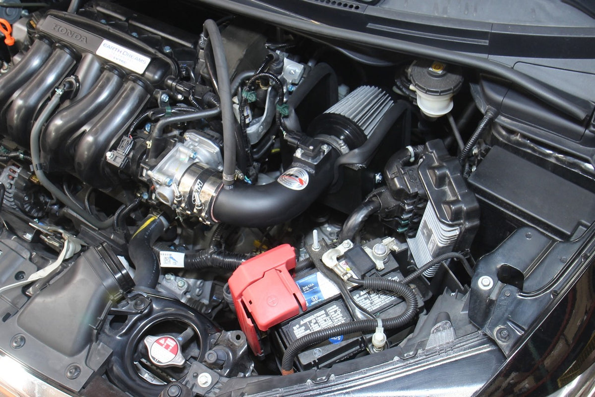 HPS Red Shortram Air Intake Heat Shield Kit For 15-20 Honda Fit 1.5L