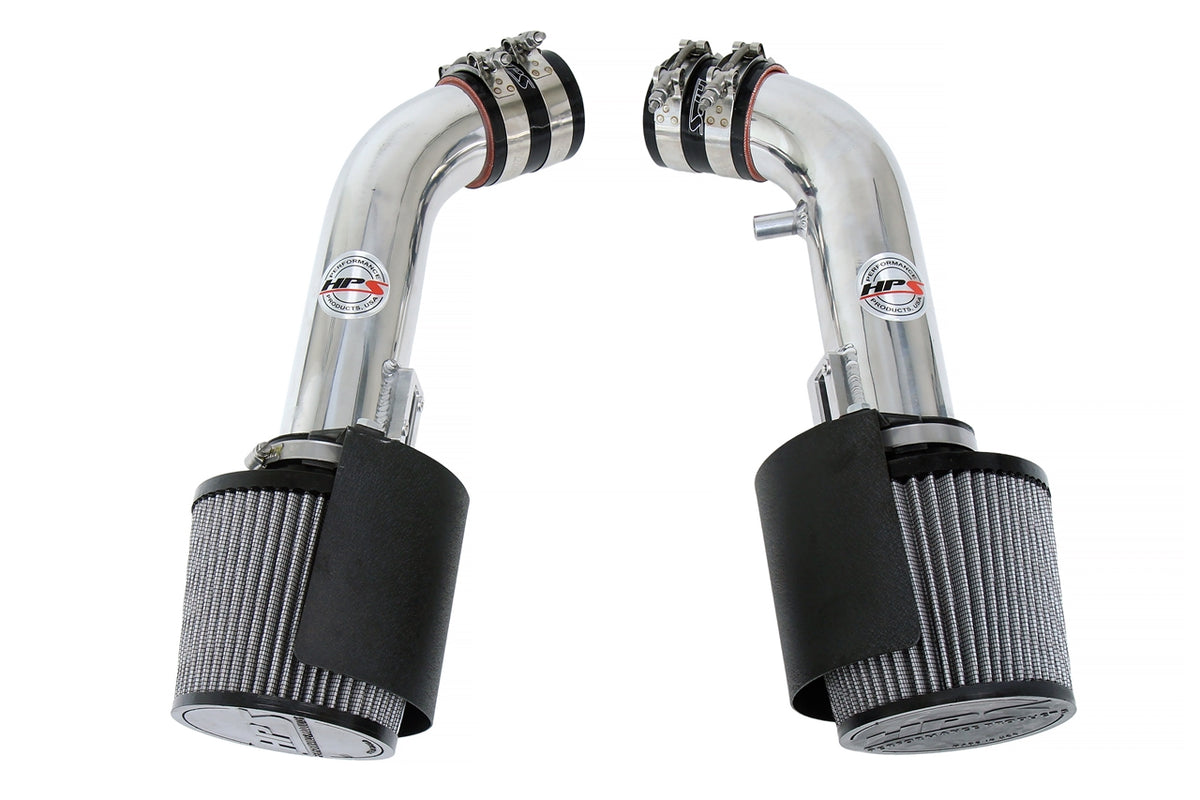 HPS Polish Shortram Air Intake Heat Shield Kit For 08-13 Infiniti G37 / 09-22 Nissan 370Z 3.7L V6 Z34