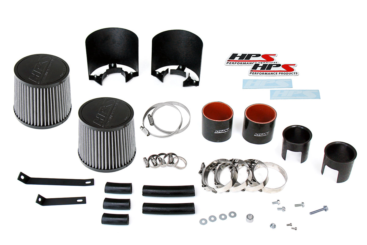HPS Black Shortram Air Intake Kit w/Heat Shield For 08-13 Infiniti G37/09-22 Nissan 370Z 3.7L V6 Z34