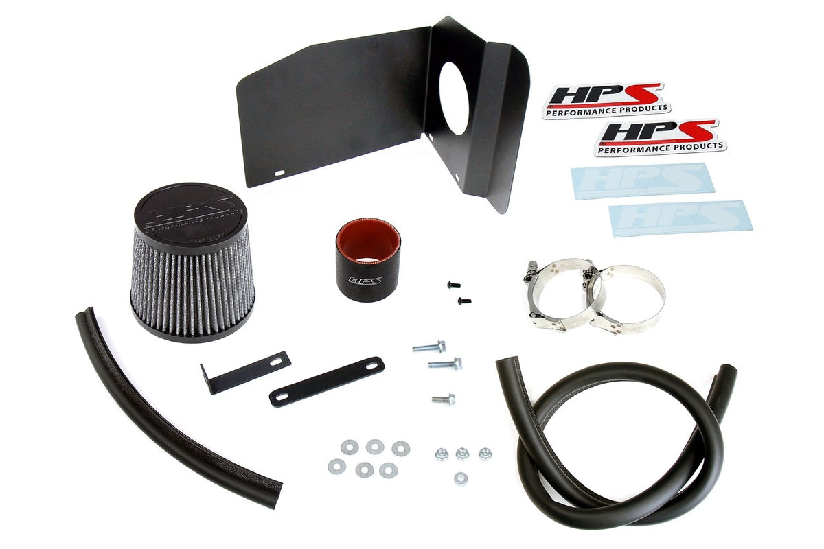 HPS Polish Shortram Air Intake Kit w/Heat Shield For 20+ Toyota Corolla 1.8L Gas Engine (E210)