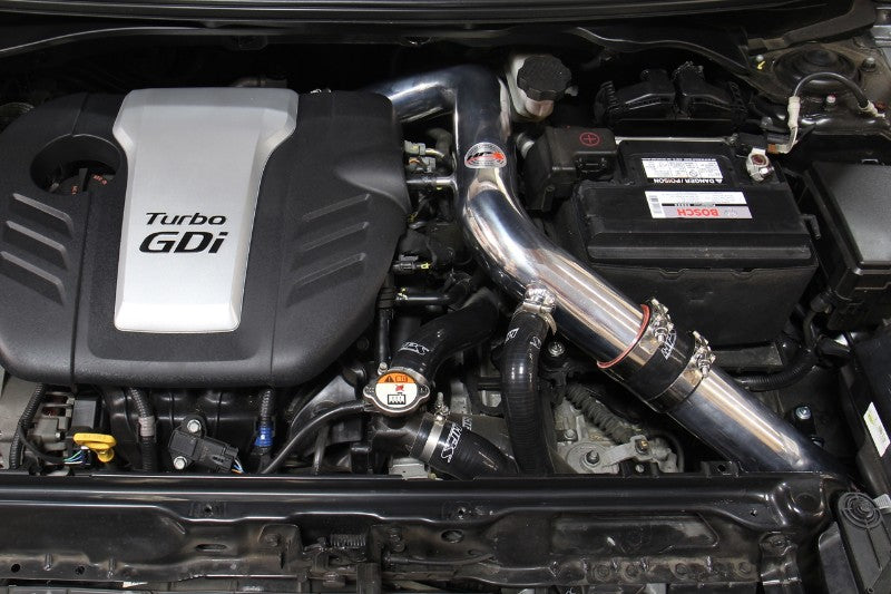 HPS Polish Cold Air Intake Kit with Filter For 13-17 Hyundai Veloster 1.6L Turbo-Air Intake Systems-BuildFastCar-837-605P