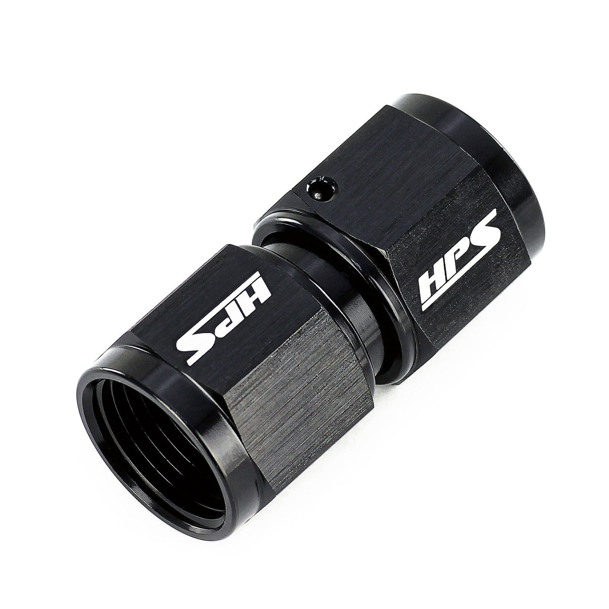 HPS AN Female to Female Swivel Adapter Fitting [Straight] [AN -6] (Aluminum, Black)