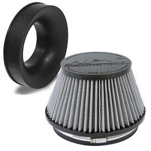 HPS-4302 Woven Cotton 6" Cone Air Filter+Velocity Stack