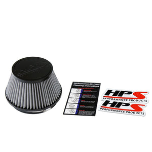 HPS-4302 Woven Cotton 6" Cone Air Filter+Velocity Stack