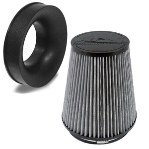 HPS-4304 Woven Cotton 6" Cone Air Filter+Velocity Stack