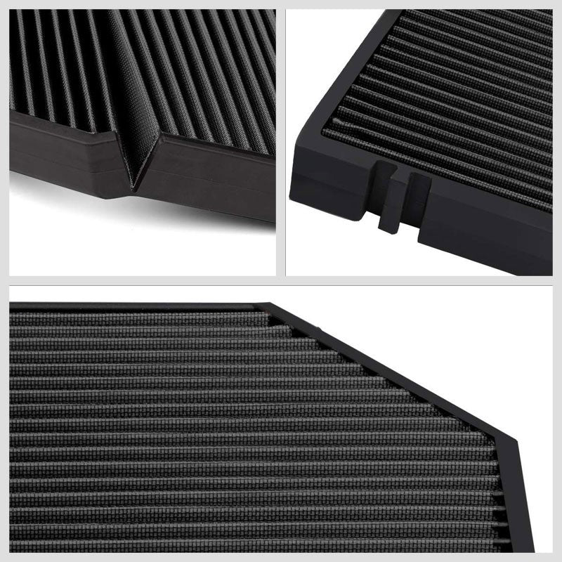Black High Flow OE Style DropIn Panel Cabin Air Filter For Audi A4/Porsche Macan-Interior-BuildFastCar
