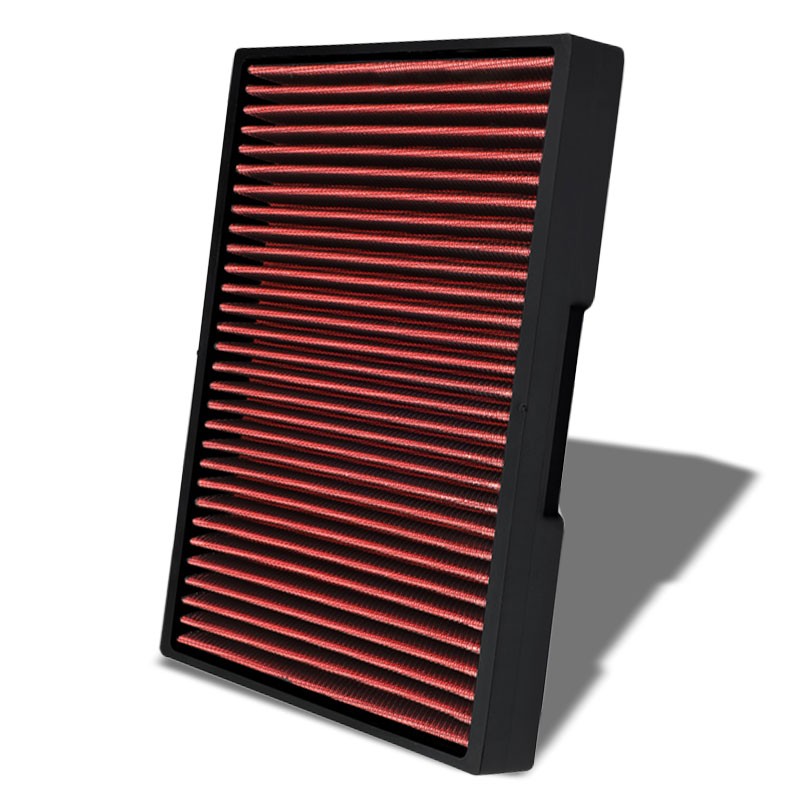 Red High Flow OE Style Drop-In Panel Cabin Air Filter For Audi/Seat/Volkswagen-Interior-BuildFastCar