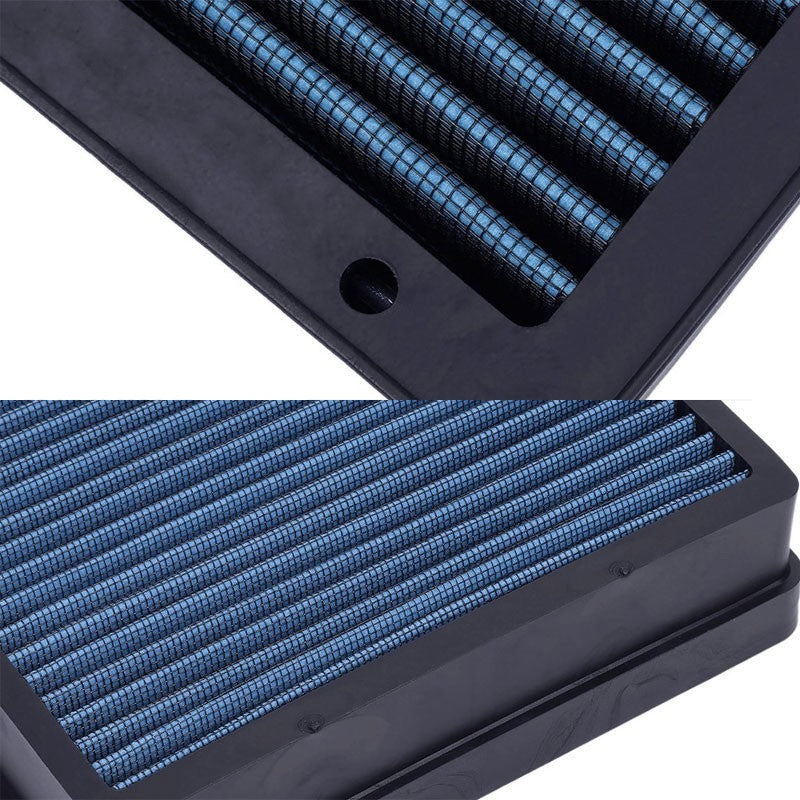 Blue High Flow Cotton Gauze OE Style Drop-In Panel Air Filter For 02-07 Lancer-Performance-BuildFastCar