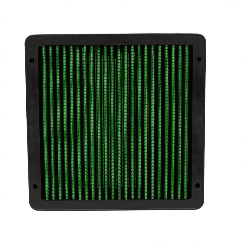 Green High Flow Direct Replacement Drop-In Panel Air Filter For 02-07 Lancer-Performance-BuildFastCar