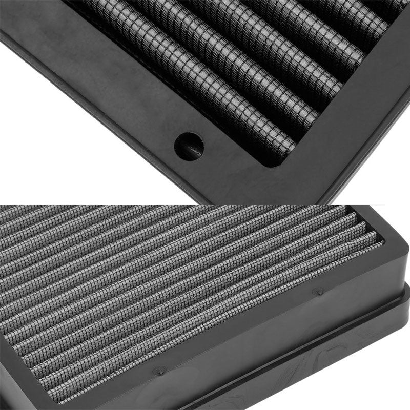 Silver High Flow Cotton Wash/Reusable Drop-In Panel Air Filter For 02-07 Lancer-Performance-BuildFastCar