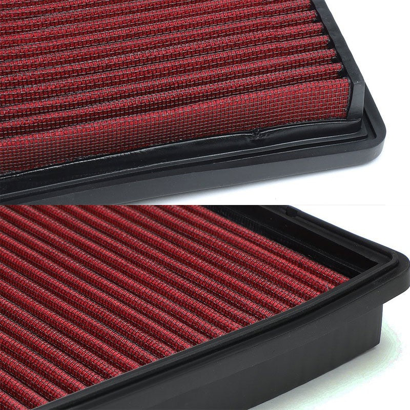 Red High Flow Cotton OE Style Drop-In Panel Air Filter For 11-14 Chrysler 200-Performance-BuildFastCar