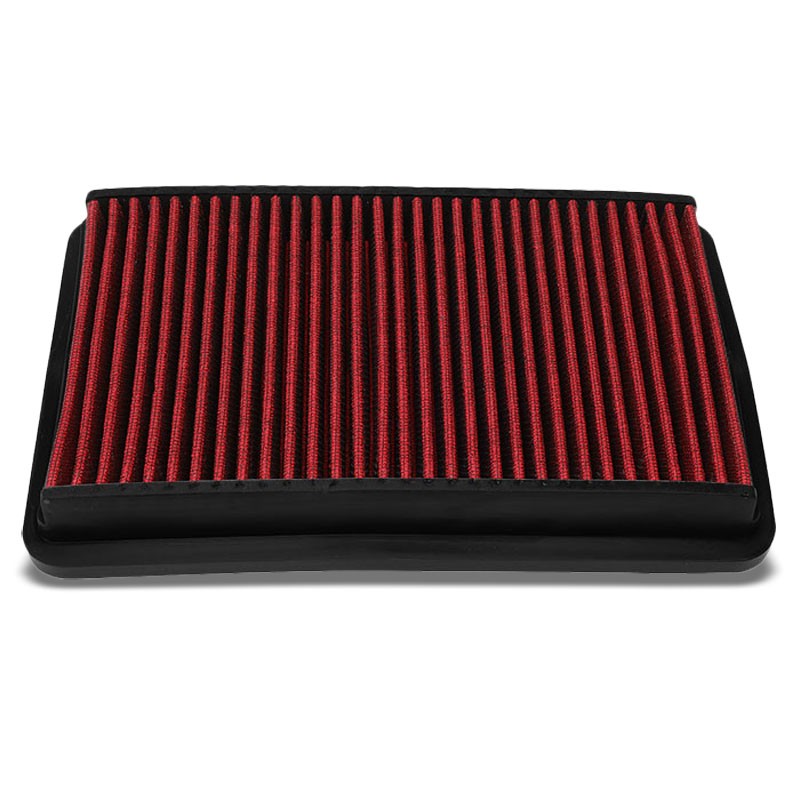 Red High Flow Cotton Washable/Reusable Drop-In Panel Air Filter For 05-09 Tucson-Performance-BuildFastCar