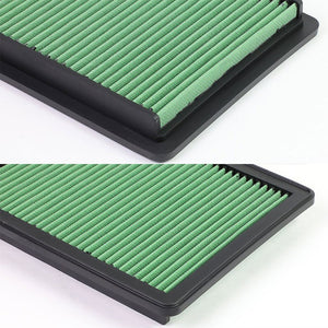 Green High Flow Wash/Reusable OE Drop-In Panel Air Filter For 08-12 Accord V6-Performance-BuildFastCar