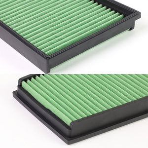 Green High Flow Replacement OE Drop-In Panel Air Filter For 11-15 Renault Koleos-Performance-BuildFastCar
