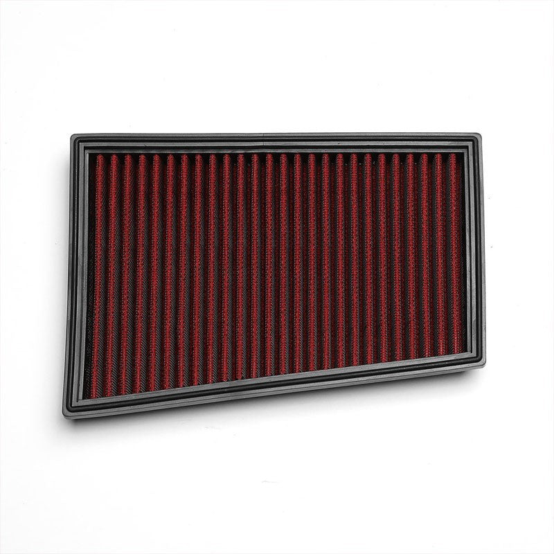Red High Flow Cotton OE Style Drop-In Panel Air Filter For 07-13 Nissan Qashqai-Performance-BuildFastCar