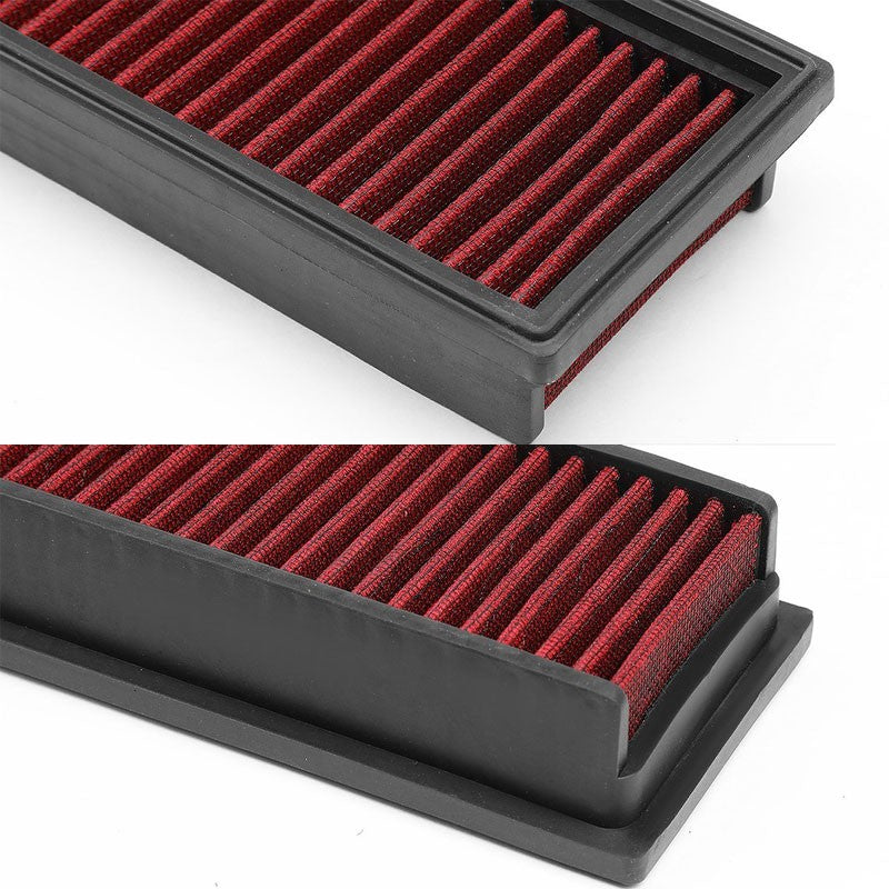 Red High Flow Direct Replacement Drop-In Panel Air Filter For 10-14 Peugeot 408-Performance-BuildFastCar