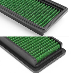 Green High Flow Replace Airbox Drop-In Panel Air Filter For 03-07 Peugeot 307-Performance-BuildFastCar