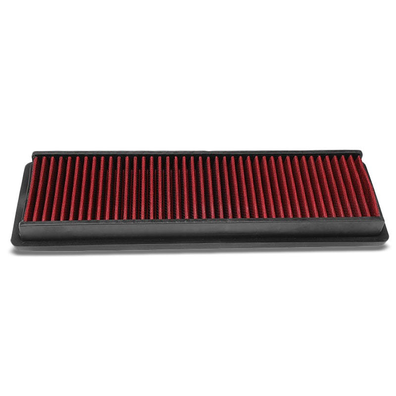 Red High Flow Cotton Wash/Reusable Drop-In Panel Air Filter For 04-12 Citroen C4-Performance-BuildFastCar