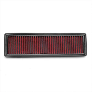 Red High Flow Cotton Wash/Reusable Drop-In Panel Air Filter For 04-12 Citroen C4-Performance-BuildFastCar