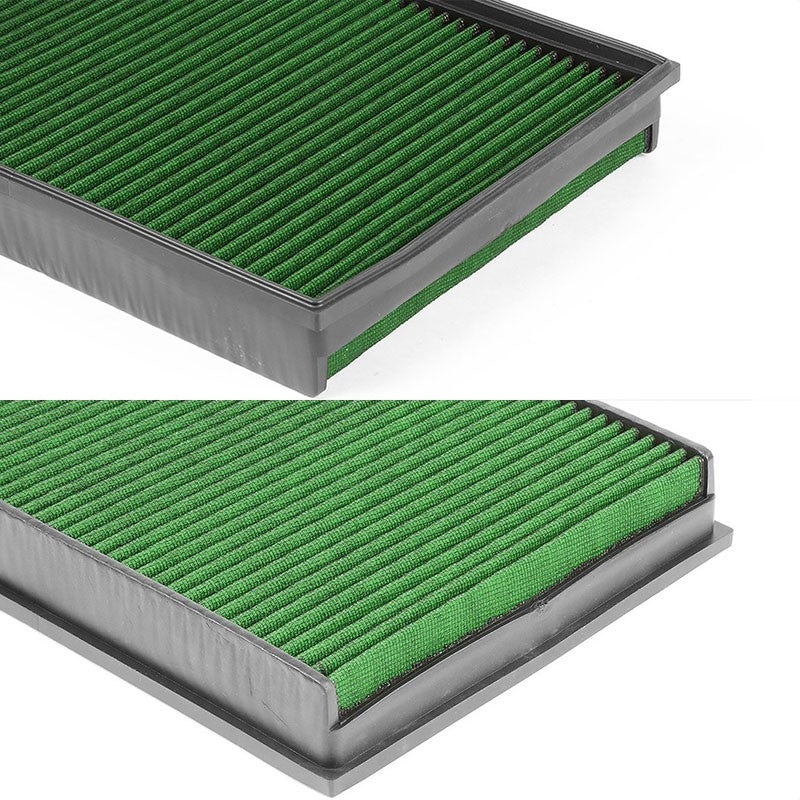 Green High Flow Cotton Washable Drop-In Panel Air Filter For 12-17 Passat 3.6L-Performance-BuildFastCar
