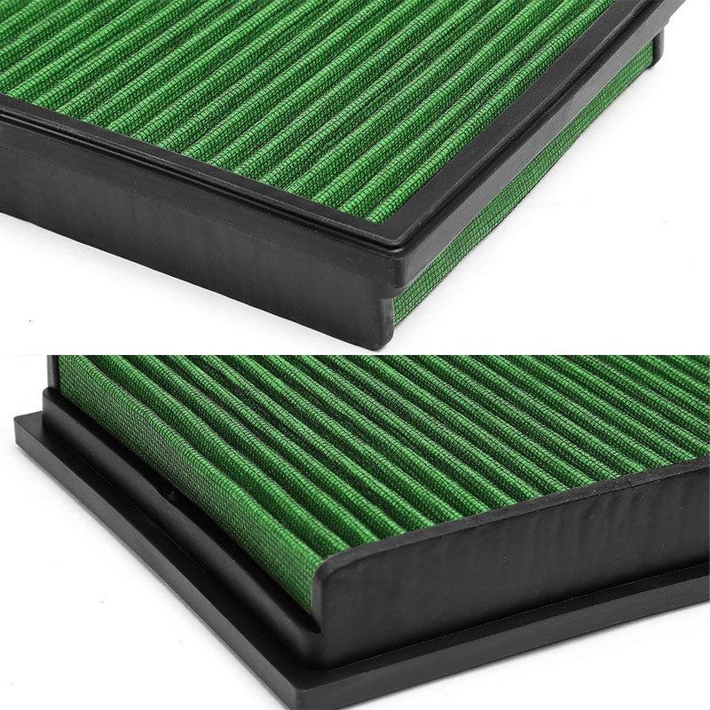 Green High Flow Replacement OE Drop-In Panel Air Filter For 04-11 Benz A200-Performance-BuildFastCar