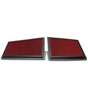 Red High Flow Washable OE Drop-In Panel Air Filter For Benz 10-13 R350 Diesel-Performance-BuildFastCar
