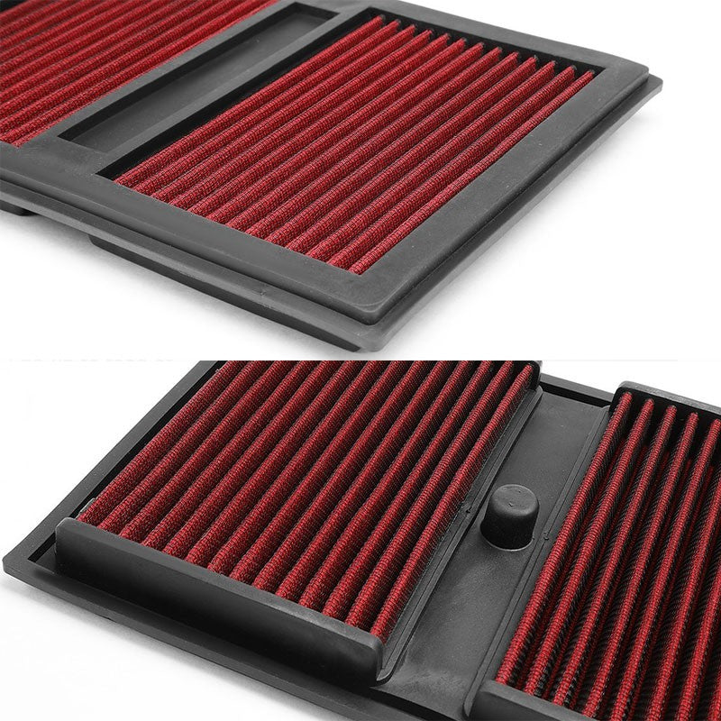 Red High Flow Performance Washable Drop-In Panel Air Filter For 12-16 Benz E350-Performance-BuildFastCar