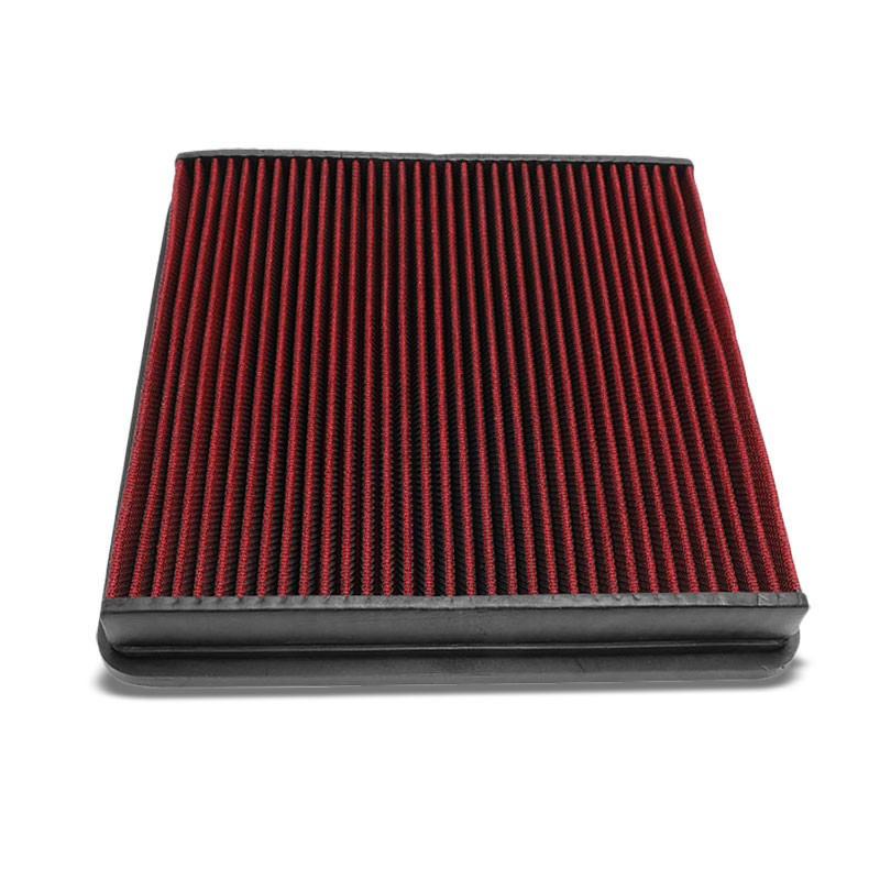 Red High Flow Wash/Reusable Drop-In Panel Air Filter For 09-17 F-150 2.7L-6.2L-Performance-BuildFastCar