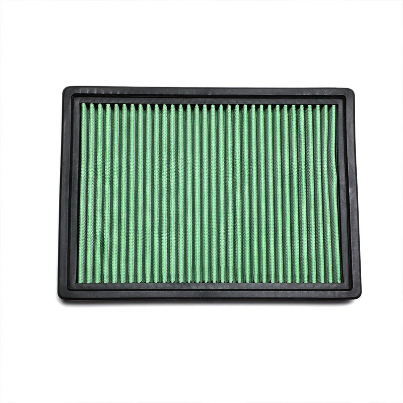 Green High Flow Cotton Washable Drop-In Panel Air Filter For 11-17 Challenger-Performance-BuildFastCar