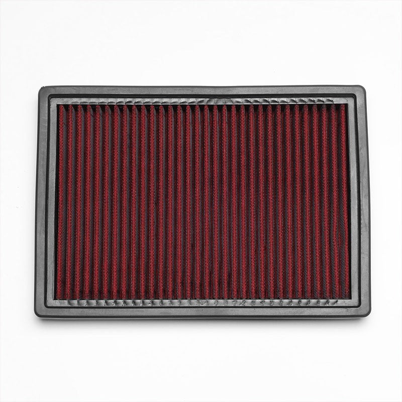 Red High Flow Replacement OE Airbox Drop-In Panel Air Filter For 11-17 Charger-Performance-BuildFastCar