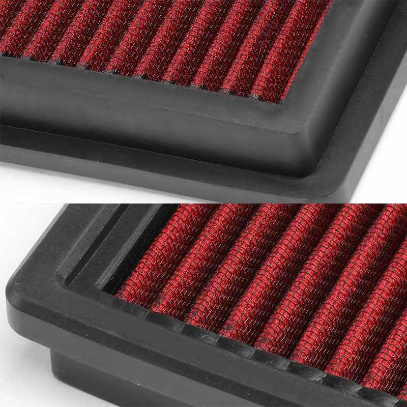 Red High Flow Replacement OE Airbox Drop-In Panel Air Filter For 11-17 Charger-Performance-BuildFastCar